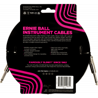 Ernie Ball Cables instrument gaine tissée jack/jack 5,5m noir/violet - Vue 2