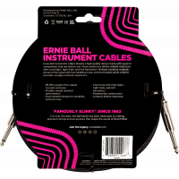 Ernie Ball Cables instrument gaine tissée jack/jack 7,6m noir/violet - Vue 2
