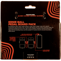 Ernie Ball Pedalboard pack - 10 patches en 4 longueurs panachées- coudé fin & plat - Rouge - Vue 2