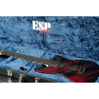 ESP USA M-7 Hardtail Baritone EMG Blood Splatter Black - Vue 3