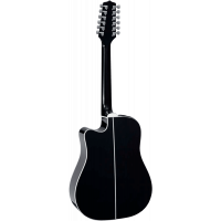 Takamine GD38CE-BLK Dreadnought, cutaway électro-acoustique, 12 Cordes, Black (avec housse) - Vue 2