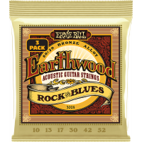 Ernie Ball Cordes Earthwood 80/20 Bronze rock&blues 10-52 - pack de 3 - Vue 1