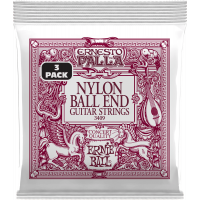 Ernie Ball Ernesto palla nylon noir-métal doré - pack de 3 - Vue 1