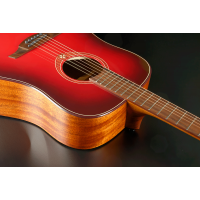 Lâg Tramontane Dreadnought Special Edition Red Burst - Vue 6