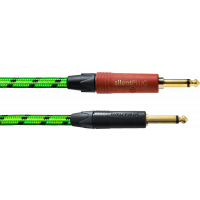 Cordial Câble guitare jack / jack Silent édition Blacklight 6 m vert - Vue 1