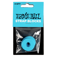 Ernie Ball Pack de 4 strap blocks bleu - Vue 2