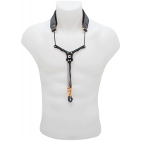 BG Cordon cuir Zen noir écarteur noir pour saxo - Mousqueton métal - Vue 1