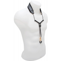 BG Cordon cuir Zen noir écarteur noir pour saxo - Mousqueton métal - Vue 5