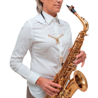 BG Cordon Yoke Zen Blanc pour saxo - Mousqueton métal - Vue 6