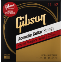 Gibson Accessories Coated Phosphor Bronze Acoustic Ultra-Light 11-52 - Vue 1