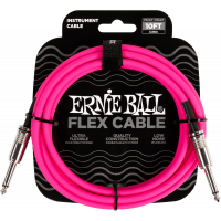 Ernie Ball Câbles instrument Flex jack/jack 3m rose - Vue 1