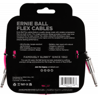 Ernie Ball Câbles instrument Flex jack/jack 3m rose - Vue 2