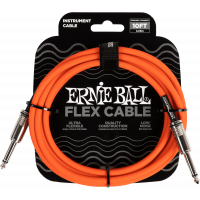 Ernie Ball Câbles instrument Flex jack/jack 3m orange - Vue 1