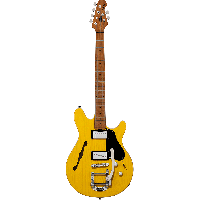 Sterling JV60CB-BSC, James Valentine Chambered Bigsby Signature, Butterscotch - Vue 1