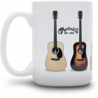 C.F. Martin & Co Mug,Ceramic,WithGuitars,White,15oz - Vue 1