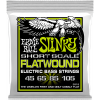 Ernie Ball Slinky Flatwound Short Scale 45-105 - Vue 1