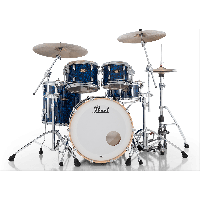 Pearl Masters Maple Gume Rock 4 fûts GyroLock L Rod Custom Blue Abalone - Vue 1