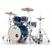 Pearl Masters Maple Gume Rock 4 fûts GyroLock L Rod Custom Blue Abalone - Vue 3