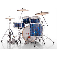 Pearl Masters Maple Gume Rock 4 fûts GyroLock L Rod Custom Blue Abalone - Vue 5