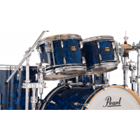 Pearl Masters Maple Gume Rock 4 fûts GyroLock L Rod Custom Blue Abalone - Vue 6