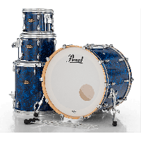 Pearl Masters Maple Gume Rock 4 fûts GyroLock L Rod Custom Blue Abalone - Vue 9