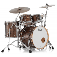 Pearl Masters Maple Pure Rock 4 fûts GyroLock-L Rod Custom Bronze Oyster - Vue 2