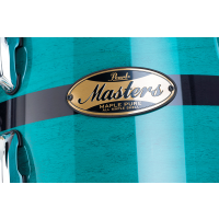 Pearl Masters Maple Pure Rock 4 fûts Optimount Standard Custom Aqua Turquoise Stripe - Vue 4
