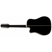 Takamine EF381DX Dreadnought, cutaway électro-acoustique, 12 cordes, Black - Vue 2