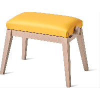 K&M 13942 Banquette piano en similicuir jaune - Vue 1