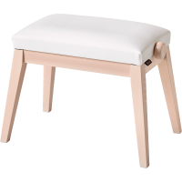 K&M 13946 Banquette piano en velours blanc - Vue 1