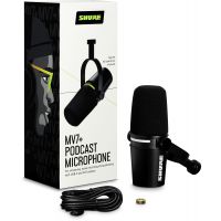Shure MV7+ Micro de podcast XLR / USB-C noir - Vue 5