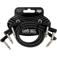 Ernie Ball Câble de patch Flex 30cm - Pack de 3 Noir - Vue 1