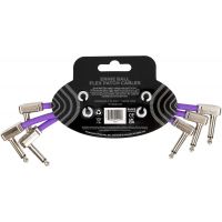 Ernie Ball Câble de patch Flex 15cm - Pack de 3 Violet - Vue 2