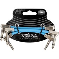 Ernie Ball Câble de patch Flex 7,5cm - Pack de 3 Bleu - Vue 1