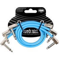 Ernie Ball Câble de patch Flex 30cm - Pack de 3 Bleu - Vue 1