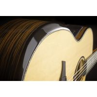 Lâg HyVibe 50 Nylon Auditorium Auditorium Bevel Cutaway Smart Guitar - Vue 8