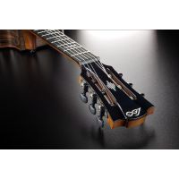 Lâg HyVibe 50 Nylon Auditorium Auditorium Bevel Cutaway Smart Guitar - Vue 10