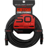 Gator Cableworks Câble microphone série Headliner 15 m XLR - Vue 1