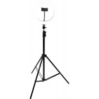 Gator Frameworks Stand podcast trépied anneau LED et support téléphone - Vue 2