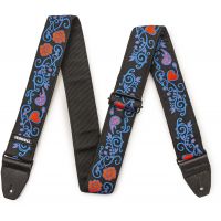 Dunlop Jimi Hendrix Blacklight Monterey Blue Strap - Vue 2