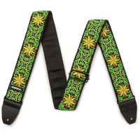 Dunlop Jimi Hendrix Blacklight Fillmore Green Strap - Vue 2