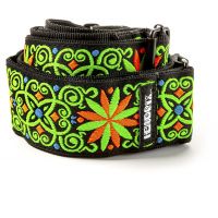 Dunlop Jimi Hendrix Blacklight Fillmore Green Strap - Vue 3