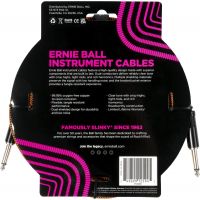 Ernie Ball Câbles instrument gaine tissée jack/jack 3m orange et noir - Vue 2