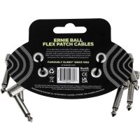 Ernie Ball Câble de patch Flex 7,5cm - Pack de 3 Phosphorescent - Vue 2