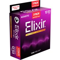 Elixir Pack de 3 jeux Acoustic Phosphor Bronze 12-53 Light - Vue 1