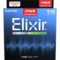 Elixir Pack de 3 jeux Electric Optiweb 9-42 Extra Light - Vue 2