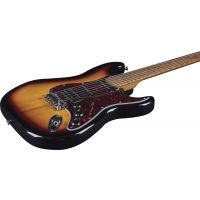 Eko ST451 HSS Transparent Sunburst - touche érable torréfié - Vue 4