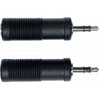Yellow Cable Adaptateur jack male 3.5 mm stéréo jack fem. 6.35 mm - lot de  2 - Vue 2