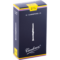 Vandoren Anches clarinette Mib Traditionnelles force 2,5 - Vue 1
