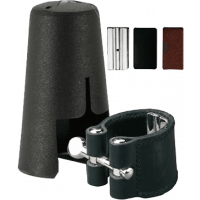 Vandoren Ligature cuir clarinette Mib + couvre-bec plastique - Vue 1